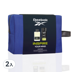REEBOK 超越自我男性淡香水經典限量手拿盥洗包組, 2入