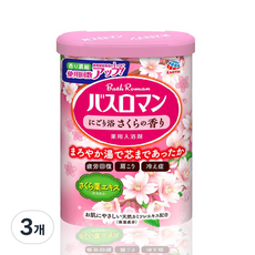 바스로망 입욕제 벚꽃, 600g, 3개