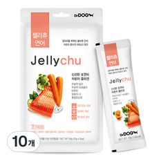 닥터독 젤리츄 반려동물 간식 파우치 10g, 연어, 50g, 2개