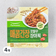 풀무원 매콤간장 꼬들무 장아찌, 220g, 4개