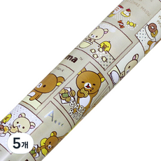 리락쿠마 증착롤 포장지 중 37.5cm x 12m, 베이지, 5개