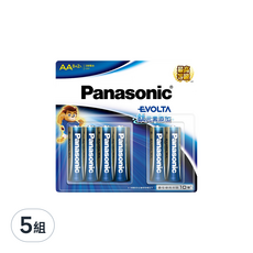Panasonic Evolta 鈦元素鹼性3號AA電池, 10顆, 5組