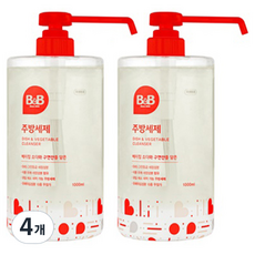 비앤비 주방세제 액상형, 1L, 4개