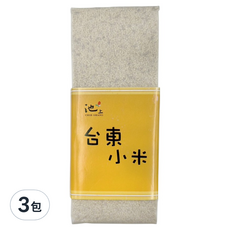 池上鄉農會 台東小米3包組 (300g/包) - 台東產地直送，口感Q彈，營養豐富, 3包