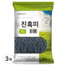 대구농산 건강한 밥상 진흑미쌀, 3kg, 3개