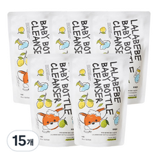 케이맘 랄라베베 유아용 젖병식기세정제 거품형 리필 쿨라임향, 400ml, 15개