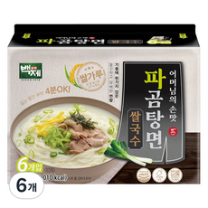 백제 파곰탕면 쌀국수 6p, 561g, 6개