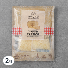 쁘띠구르망 그라나파다노 눈꽃슈레드 치즈, 200g, 2개