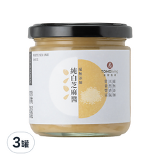 TOMOliving 友好生活 純白芝麻醬, 無添加，台灣產, 200ml, 3罐