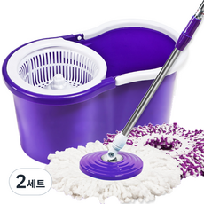 ALTTEURI 多合一濕抹布清掃器 標準型+清潔桶 紫色, 2組