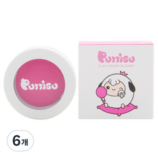  뿌띠슈 어린이용 플레이 크리미 블러셔 2.5g, 01 바비핑크, 6개 