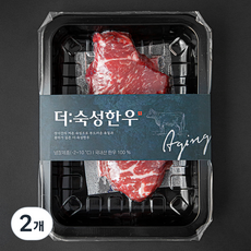 더숙성한우 산지직송 채끝 2등급 구이용 (냉장), 250g, 2개