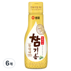 샘표 일편단심 통참깨 참기름, 200ml, 6개