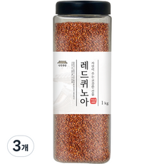 건강곡간 페루산 레드퀴노아 통, 1kg, 3개