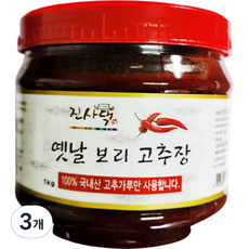 한강 진사댁 옛날 보리 고추장, 1kg, 3개