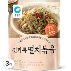 청정원 견과류 멸치볶음, 60g, 3개