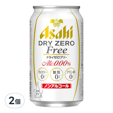 Asahi 朝日 Dry Zero Free 無酒精啤酒風味飲, 350ml, 2個