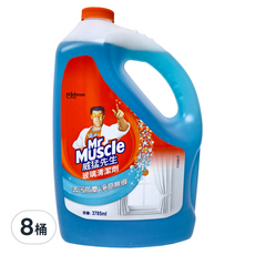 威猛先生 玻璃清潔劑 加侖桶 3785ml 去污防塵 淨亮無痕, 3.785L, 8桶