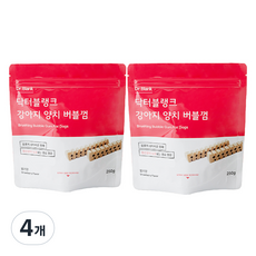 닥터블랭크 강아지 맛있는 치아관리 양치버블 덴탈껌 딸기향, 딸기, 250g, 4개 - 윔지스덴탈껌