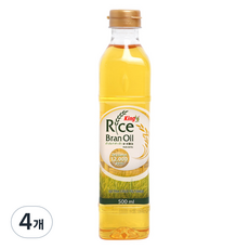 킹라이스오일 현미유, 500ml, 4개