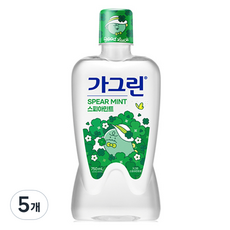 가그린 죠르디 에디션 스피아민트 구강청결제, 750ml, 5개