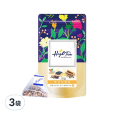 High Tea 伂橙 黑豆牛蒡茶包, 嚴選台灣青仁黑豆, 不含咖啡因, 5g, 12包, 3袋