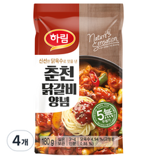 하림 춘천 닭갈비 양념, 180g, 4개