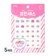 에이프릴 프린세스 키즈 네일스티커, P011K 꿈꾸는 체크, 5세트