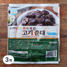 곰곰 속이 꽉 찬 고기 순대, 1kg, 3개