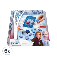 totum disney 迪士尼冰雪奇緣2手作系列印章組，含造型刻章和色鉛筆, 冰雪奇緣2, 6組