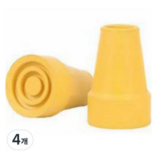 Dr.펠리스제이 목발 지팡이 리필 고무캡 패킹 22mm, E옐로우, 4개