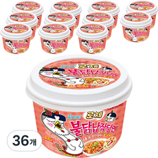 불닭 납작당면 로제 169.4g, 36개