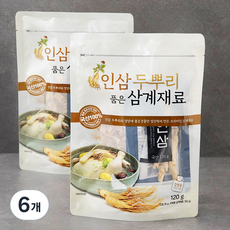 산들 인삼 두뿌리 품은 삼계재료, 120g, 6개