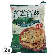 中祥 香蔥蘇打餅 300g x 2袋, 鹹香酥脆，獨立包裝