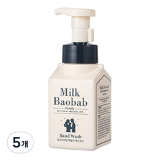 밀크바오밥 패밀리 거품형 핸드워시, 상큼한 오렌지껍질향, 300ml, 5개