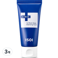 아이소이 아크니 닥터 1st 블랙 딥 클렌징 폼, 75ml, 3개