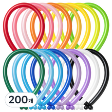 조이벌룬 260풍선 레인보우혼합, 랜덤발송, 200개 랜덤발송, 200개