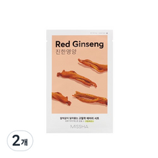 미샤 에어리 밀착 시트마스크 홍삼, 1개입, 2개