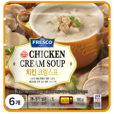 오뚜기 프레스코 치킨 크림스프 상온, 6개, 180g