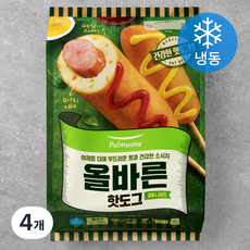 풀무원 올바른 핫도그 개별 (냉동), 525g, 4개