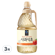 청정원 사과식초, 1.8L, 3개