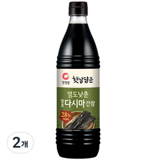 청정원 햇살담은 염도낮춘 발효다시마 간장, 840ml, 2개