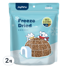 조이펫 반려동물 동결건조 미니 큐브 간식, 소고기, 300g, 2개