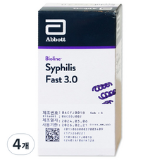 애보트 바이오라인 씨필리스 패스트 3.0 매독검사키트 빠른자가진단, 4개, 25개입