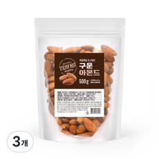 투데이넛 구운 아몬드, 500g, 3개
