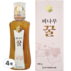 한국양봉농협 피나무 꿀, 500g, 4개