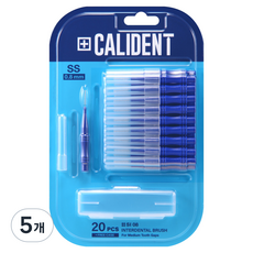 칼리덴트 치간칫솔 SS, 0.8mm, 20개입, 5개