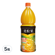 美粒果柳橙1.25L*5瓶, 享受陽光般的活力, 清涼解渴, 1.25L
