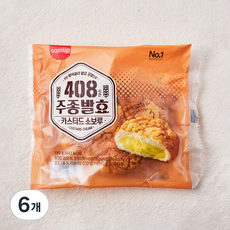 삼립 408시간 주종발효 카스타드소보루, 130g, 1개입, 6개 130g, 6개
