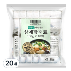 삼계탕 백숙재료, 20개, 100g